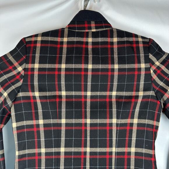 Vintage Pendleton 100% Virgin Wool Plaid Botton Front Mock Neck Jacket Size 6 - Picture 13 of 16